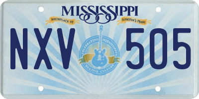 MS license plate NXV505