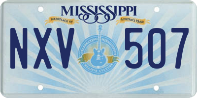 MS license plate NXV507