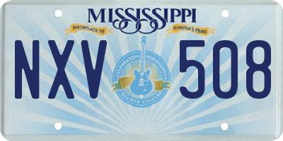 MS license plate NXV508