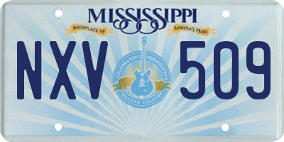 MS license plate NXV509