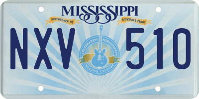 MS license plate NXV510