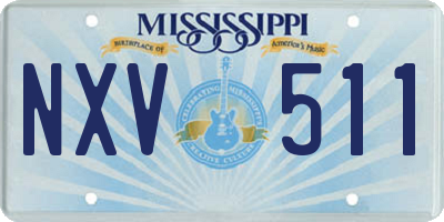 MS license plate NXV511
