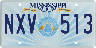 MS license plate NXV513