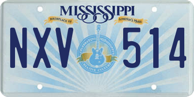 MS license plate NXV514