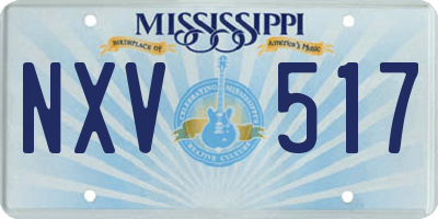 MS license plate NXV517
