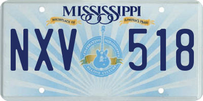 MS license plate NXV518