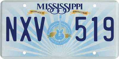 MS license plate NXV519