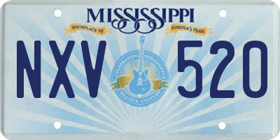 MS license plate NXV520