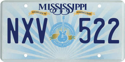 MS license plate NXV522