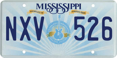 MS license plate NXV526