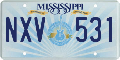MS license plate NXV531