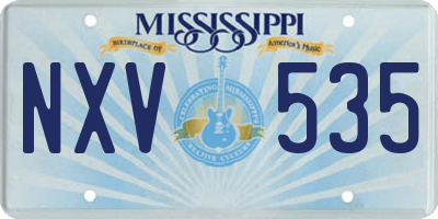 MS license plate NXV535