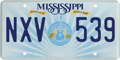 MS license plate NXV539
