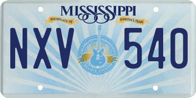 MS license plate NXV540