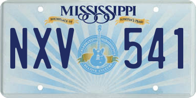 MS license plate NXV541