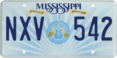 MS license plate NXV542