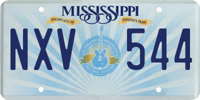 MS license plate NXV544