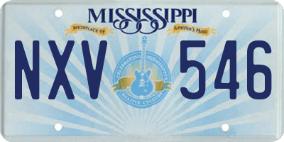 MS license plate NXV546