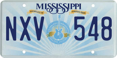 MS license plate NXV548
