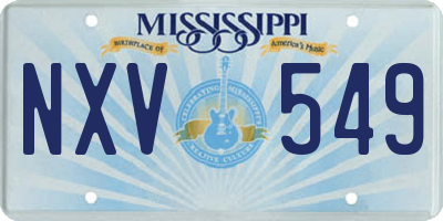MS license plate NXV549