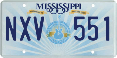MS license plate NXV551