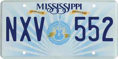 MS license plate NXV552