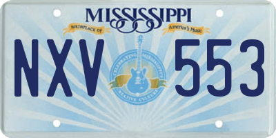 MS license plate NXV553