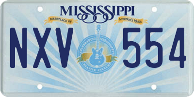 MS license plate NXV554