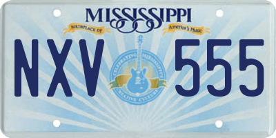 MS license plate NXV555