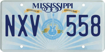 MS license plate NXV558