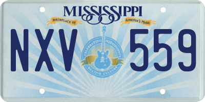 MS license plate NXV559