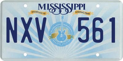 MS license plate NXV561