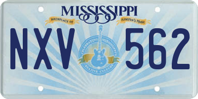 MS license plate NXV562