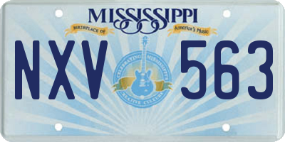 MS license plate NXV563
