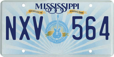 MS license plate NXV564