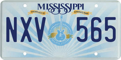 MS license plate NXV565
