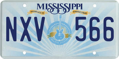 MS license plate NXV566
