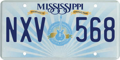 MS license plate NXV568
