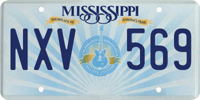 MS license plate NXV569