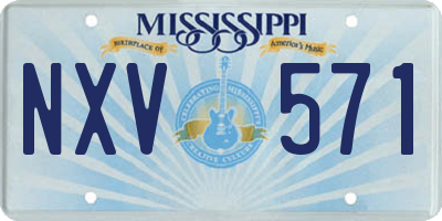 MS license plate NXV571