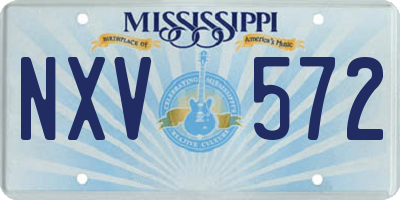 MS license plate NXV572
