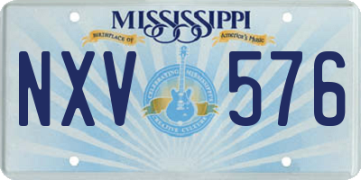 MS license plate NXV576