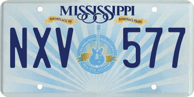 MS license plate NXV577