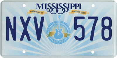 MS license plate NXV578
