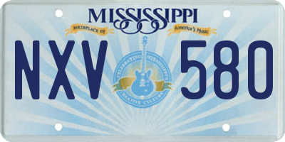 MS license plate NXV580