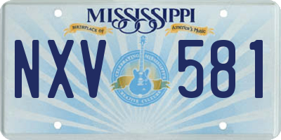 MS license plate NXV581