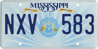 MS license plate NXV583