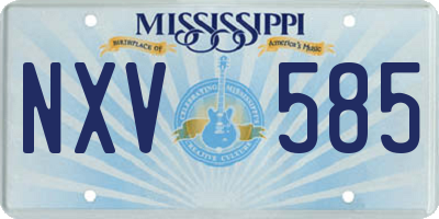 MS license plate NXV585