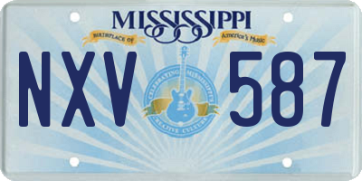 MS license plate NXV587
