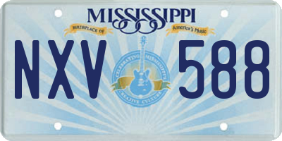MS license plate NXV588